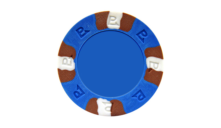 blue poker chip