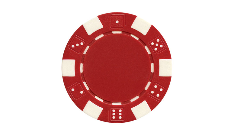 Citron Zoologisk have Paradoks Red Striped Dice Poker Chip for Sale
