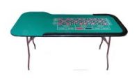 Folding roulette tables
