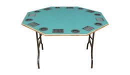 Octagon folding poker table