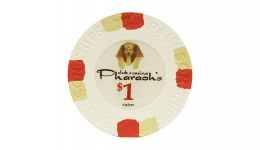 1 pharoahs club casino poker chip