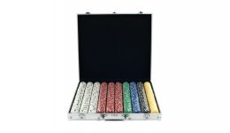 1000 big slick aluminum poker chip set