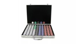 1000 deadwood aluminum poker chip set