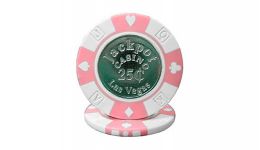 25 cent jackpot coin inlay poker chip