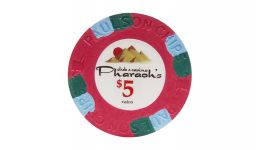 5 pharoahs club casino poker chip