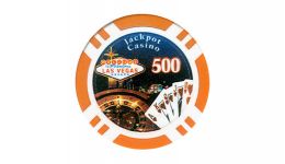 500 jackpot las vegas poker chip