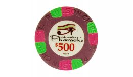 500 pharoahs club casino poker chip