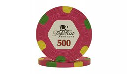 500 world tophat cane poker chip