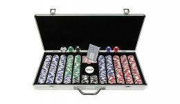 650 landmark aluminum poker chip set