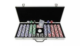 650 landmark aluminum poker chip set