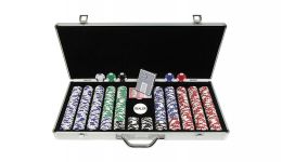 650 lucky crown aluminum poker chip set