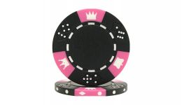 Black tri color triple crown poker chip