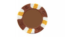 Brown custom pro classic poker chip