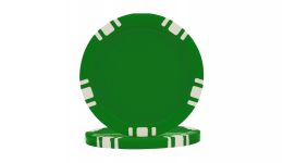 Green 5 spot poker chip