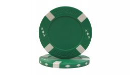 Green big slick poker chip