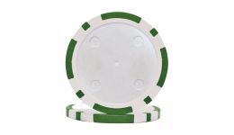 Green eight stripe poker chip