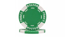 Green suited holdem poker chip