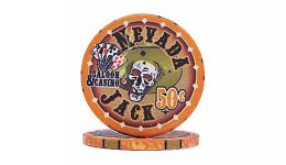 Nevada jacks 50 cent poker chip