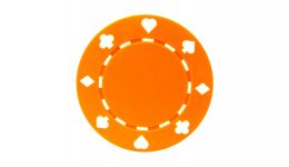 Orange 11 5g suite poker chip