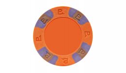 Orange custom pro classic poker chip
