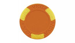 Orange las vegas edge spot poker chip