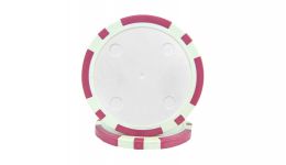 Pink eight stripe poker chip