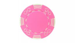 Pink royal suited poker chip