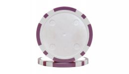 Purple eight stripe poker chip