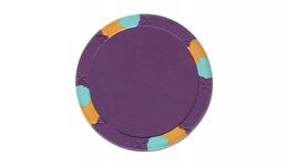 Purple lucky bee large poker chip