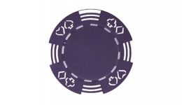Purple royal suited poker chip