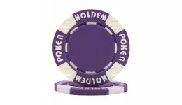 Purple suited holdem poker chip