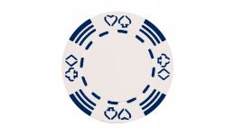 White royal suited poker chip