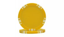 Yellow 5 spot poker chip