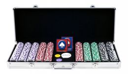 500 coin inlay aluminum poker chip set