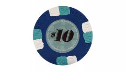 Blue tophat and cane poker chip