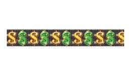 Casino dollar sign border roll