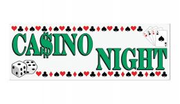 Casino night vinyl sign banner