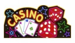 Casino party giant cutout and banner