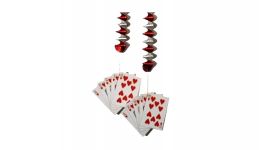 Casino poker night card danglers
