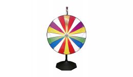 Color prize wheel with stand