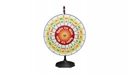 Custom pocket prize wheel with stand