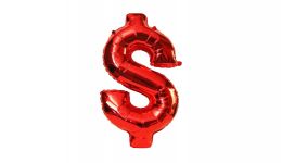 Dollar sign 2 sided balloon