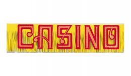 Glitter casino fringe banner