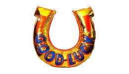 Good luck horseshoe 2 sided mylar balloon