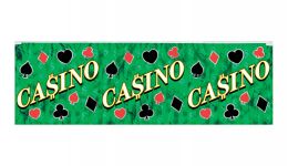 Metallic casino fringe banner