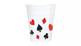 Plastic card suit cups