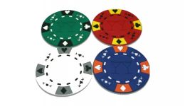 Poker chip drink coasters