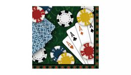 Poker party luncheon napkins