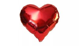 Red heart 2 sided mylar balloon