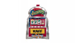 Slot machine shaped mylar balloon